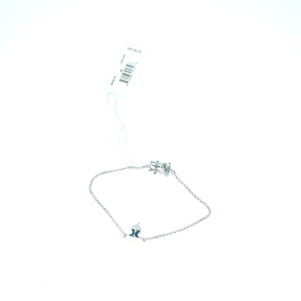 Eddie Borgo Pave Pearl Single Cone Bracelet